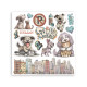 Transfer Stamperia 15,5x15,5cm - Furry Friends 2 (DFLRBX26)