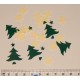 Směs motivů z papíru - Vánoční stromy a hvězdy