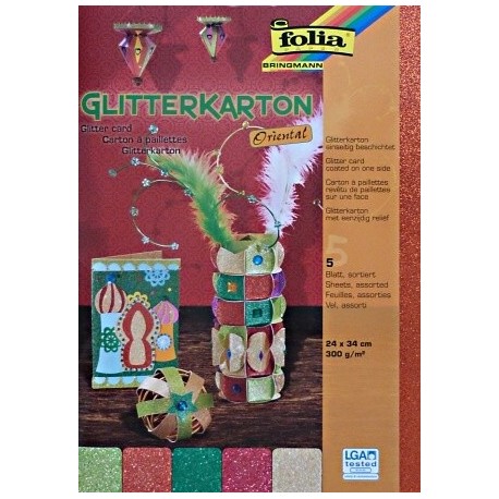 Glitter karton - sada Oriental