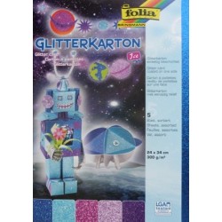 Glitter karton - sada Ice