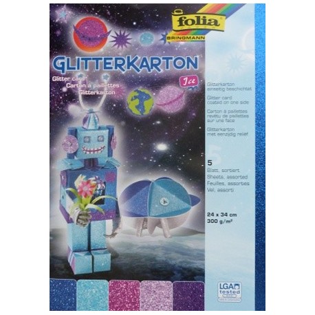 Glitter karton - sada Ice