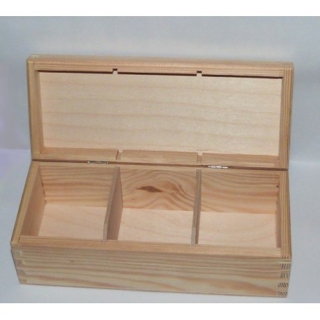 Dřevěná krabička na čaj - 3 komory