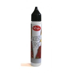 Tekutý vosk - pero 25ml Bílá