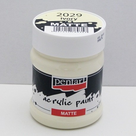 Akrylová barva Pentart 230ml - slonová kost, matná