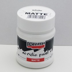 Akrylová barva Pentart 230ml - bílá, matná