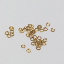 Spojovací kroužek - barva staré zlato, 5mm, 10ks