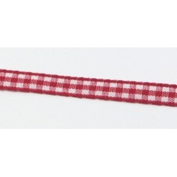 Stužka 7mm káro - červená