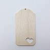 Destička - visačka se srdcem 7,5x4cm