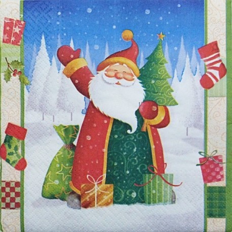 Santa mezi pruhy 33x33