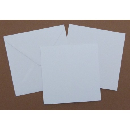 Přáníčko čtvercové, vložený list, obálka - bílá