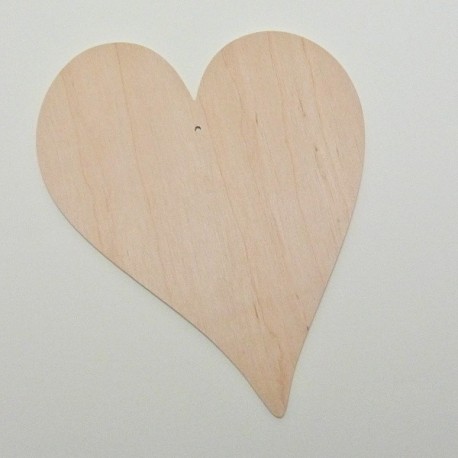 Srdce dřevěné k zavěšení - nepravidelné